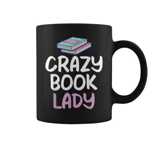 Crazy Book Lady Book Lover Graphic Print Coffee Mug - Bookorys