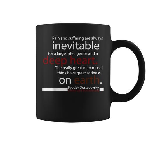 Crime And Punishment Fyodor Dostoyevsky Book Quote T Shirt Graphic Print Coffee Mug - Bookorys UK