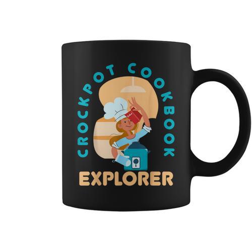 Crockpot Cookbook Explorer Baking Cooking Lover Chef Cook Graphic Print Coffee Mug - Bookorys