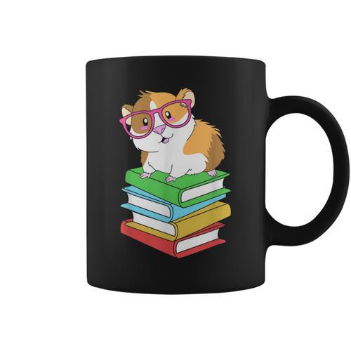Cute Rodent Pet Bookworms Books And Guinea Pig Graphic Print Coffee Mug - Bookorys UK