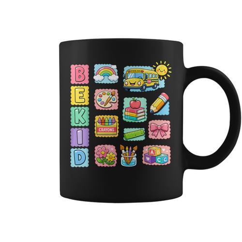 Cute Teacher Life With Crayons Rainbow Books Apple School Graphic Print Coffee Mug - Bookorys