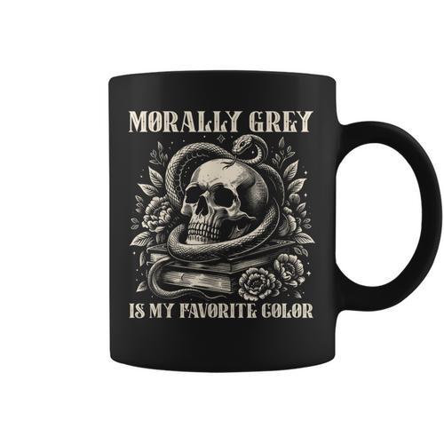 Dark Romance Book Villain Morally Grey Is My Favorite Color Graphic Print Coffee Mug - Bookorys AU