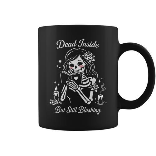 Dark Romance Skeleton Merch Outfits Woman Smut Book Reading Graphic Print Coffee Mug - Bookorys UK