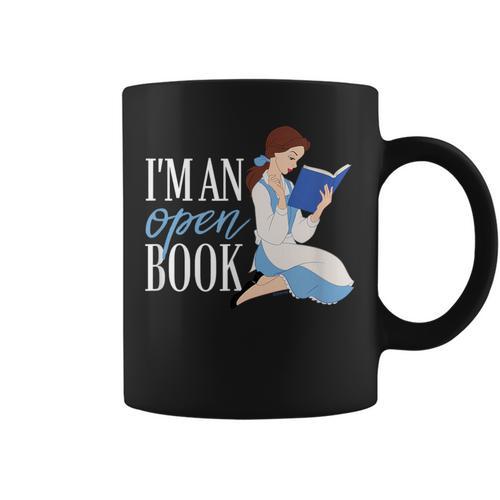 Disney Princess Belle I'm An Open Book Graphic Print Coffee Mug - Bookorys
