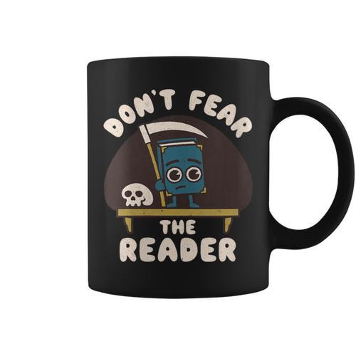 Don't Fear The Reader Kawaii Style Book Cartoon Graphic Print Coffee Mug - Bookorys
