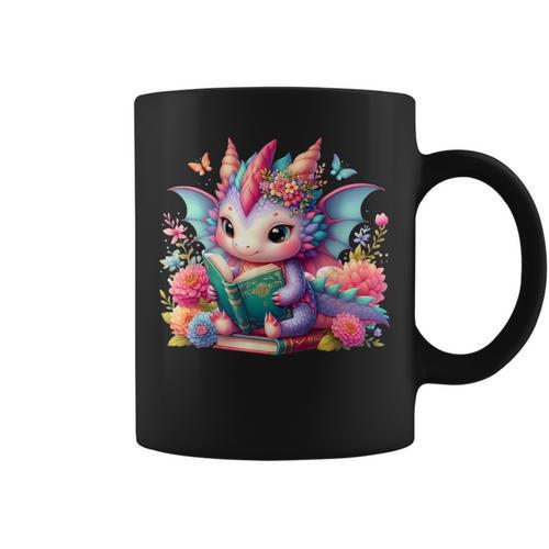 Dragon Book ShirtReading Bookworm Please I'm a Book Dragon Graphic Print Coffee Mug - Bookorys