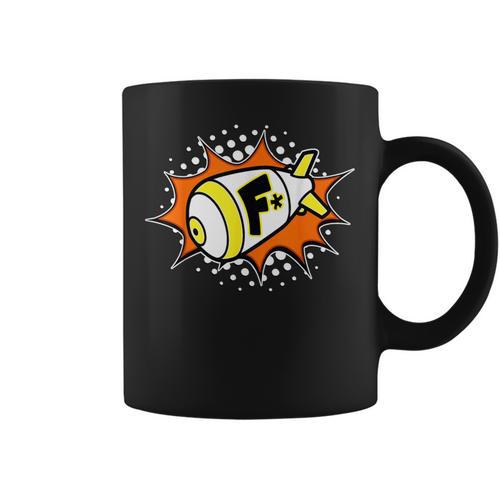 F-Bomb Retro Action Word Comic Book Cartoon Pop Art Graphic Print Coffee Mug - Bookorys