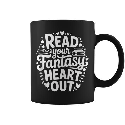 Fantasy Books Enthusiasts Men Women Kids Book Club Bookworm Graphic Print Coffee Mug - Bookorys