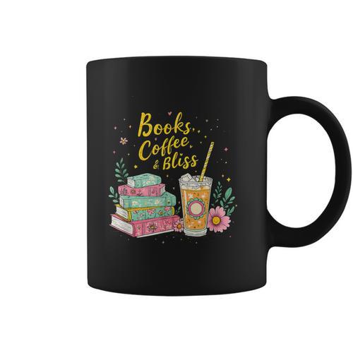 Floral Books And Coffee Cozy Reading Nook Tshirt Graphic Print Coffee Mug - Bookorys