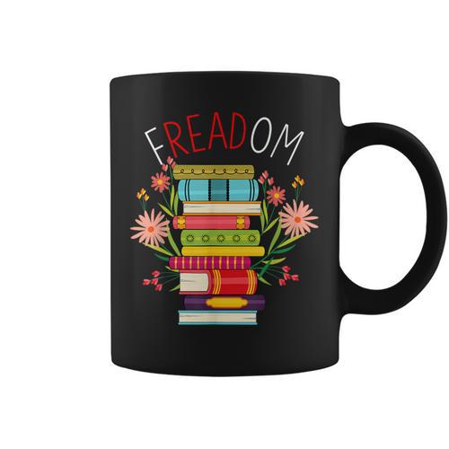 FREADOM Read Banned Books Graphic Print Coffee Mug - Bookorys UK