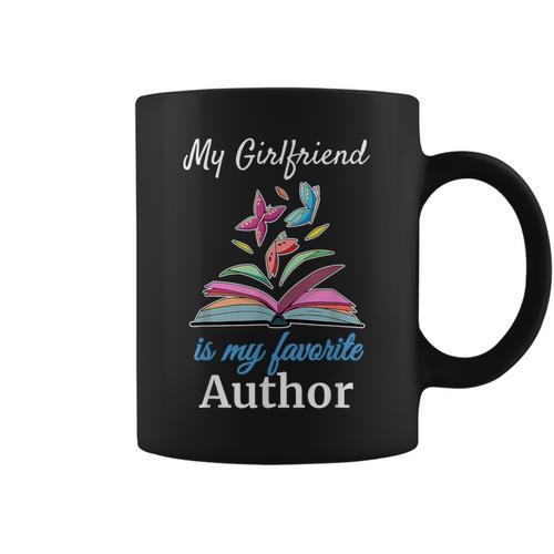 My Girlfriend Is My Favorite Author For Book Lovers Graphic Print Coffee Mug - Bookorys