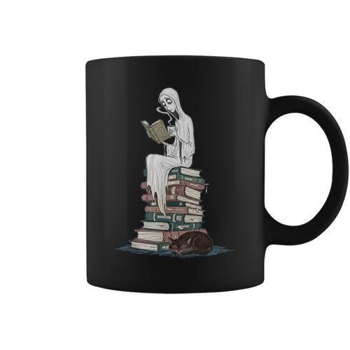 Gothic Librarian Halloween Books Tee For Teachers Graphic Print Coffee Mug - Bookorys UK