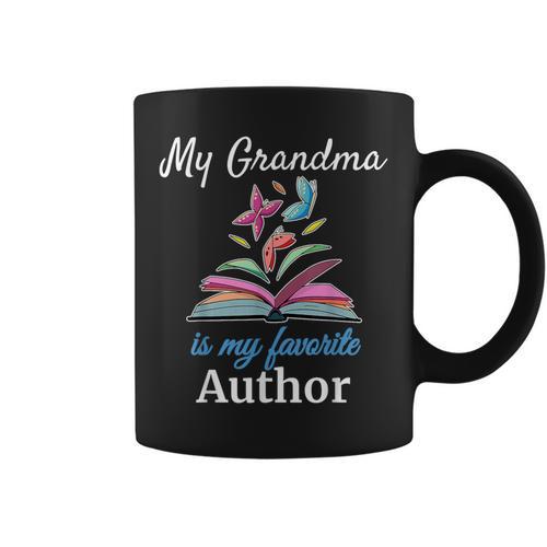 My Grandma Is My Favorite Author For Book Lovers Graphic Print Coffee Mug - Bookorys