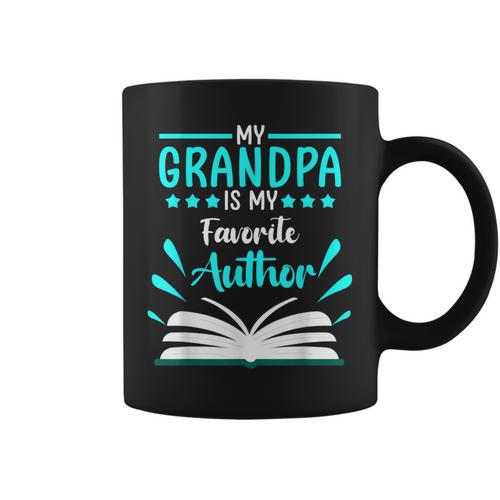 My Grandpa Is My Favorite Author Write Book Graphic Print Coffee Mug - Bookorys