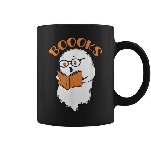 Halloween Boooks Ghost For Book Lover Graphic Print Coffee Mug - Bookorys UK