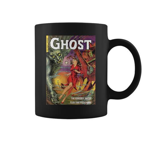 Halloween Horror Vintage Ghost Comic Book Retro Cartoon Graphic Print Coffee Mug - Bookorys