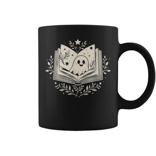 Haunted Library – Glowing Book Graphic Print Coffee Mug - Bookorys AU