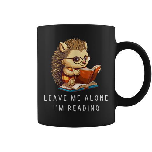 Hedgehog Book Lover Leave Me Alone I'm Reading Girls Graphic Print Coffee Mug - Bookorys DE