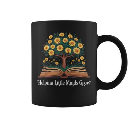 Helping Little Minds Grow Book Tree Education Graphic Print Coffee Mug - Bookorys UK