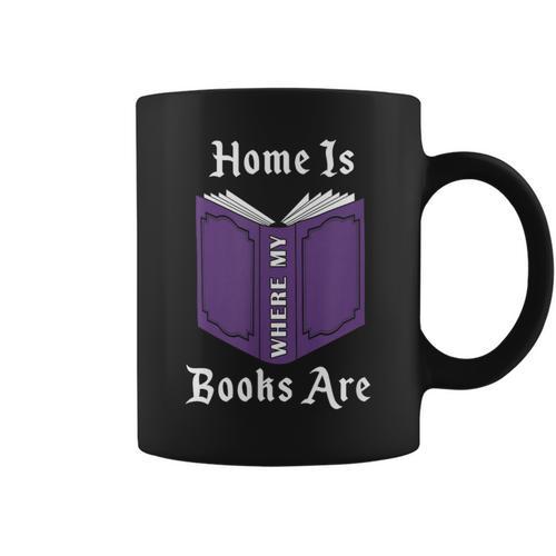Home Is Where My Books Are Graphic Print Coffee Mug - Bookorys CA