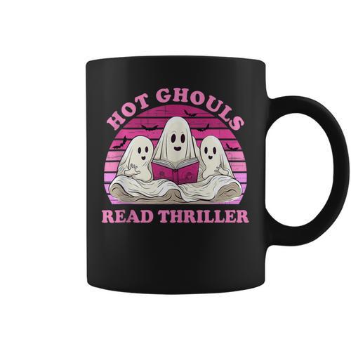 Hot Ghouls Read Thriller Spooky Book Club Reading Lovers Graphic Print Coffee Mug - Bookorys CA