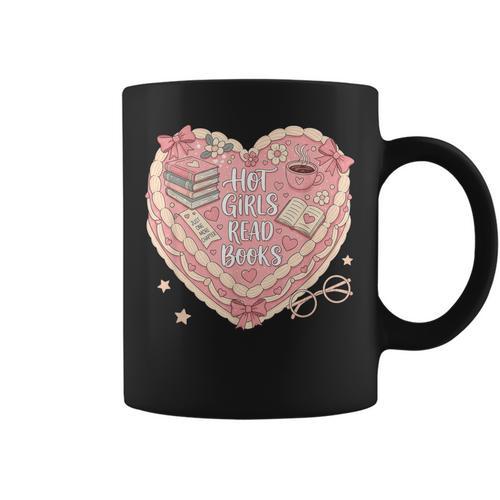 Hot Girls Read Books Cute Heart Graphic Graphic Print Coffee Mug - Bookorys UK