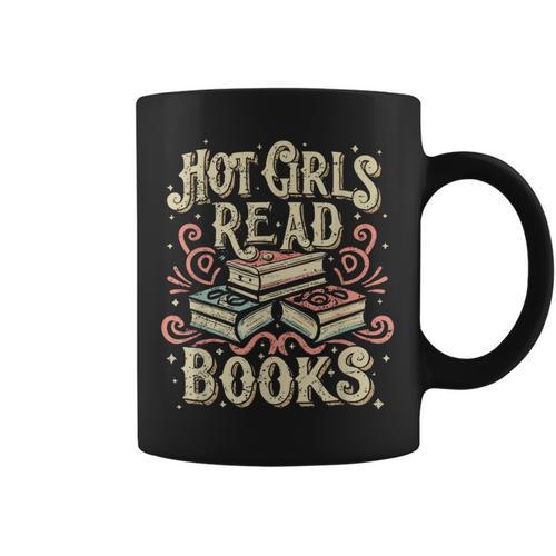 Hot Girls Read Books Reading Bookworm Graphic Print Coffee Mug - Bookorys