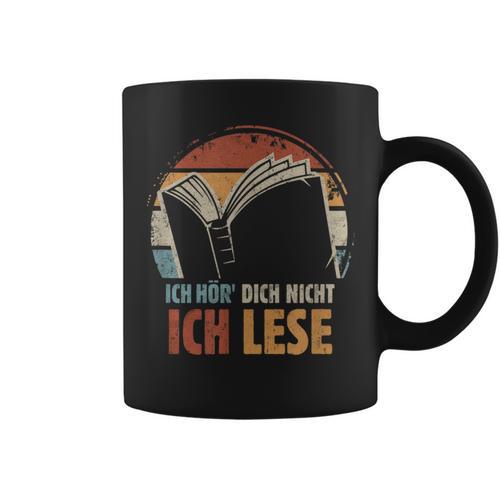 Ich HöR' Dich Nicht Ich Lese Reading Book Worm Graphic Print Coffee Mug - Bookorys CA