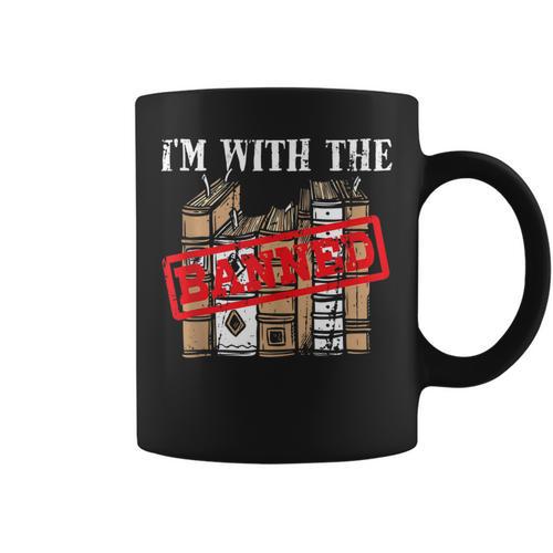 I'm With The Banned Books For a Literature Teacher Graphic Print Coffee Mug - Bookorys UK