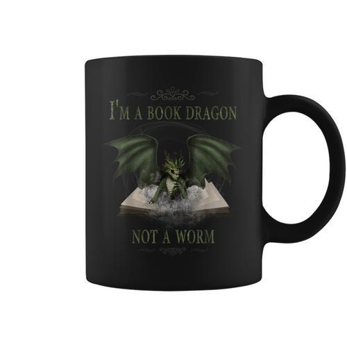 I'm A Dragon Not A Worm Book Graphic Print Coffee Mug - Bookorys