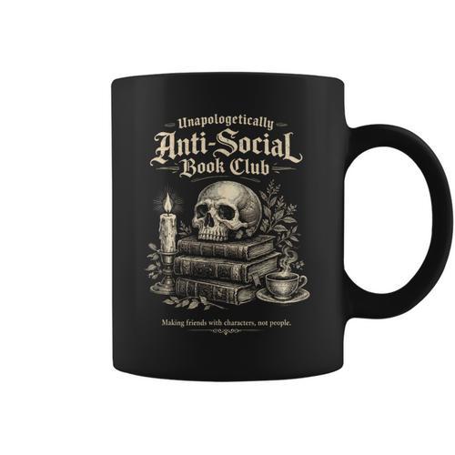 Introvert Book Club Classic Readers Social Gathering Costume Graphic Print Coffee Mug - Bookorys UK