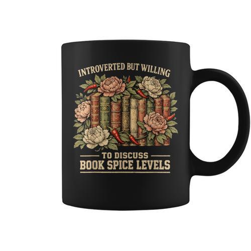 Introverted Spicy Book Reader Dark Romance Lover Bookworm Graphic Print Coffee Mug - Bookorys CA