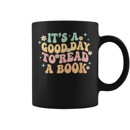 It's A Good Day To Read A Book Kids Reading Teacher Bookworm Graphic Print Coffee Mug - Bookorys