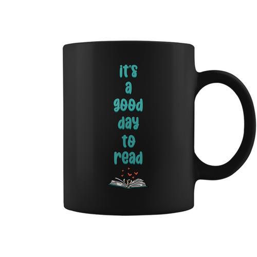 It's A Good Day To Read Book Worm Library Nerds Graphic Print Coffee Mug - Bookorys AU