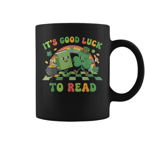 It's Good Luck To Read St Patrick's Day Book Lucky Graphic Print Coffee Mug - Bookorys