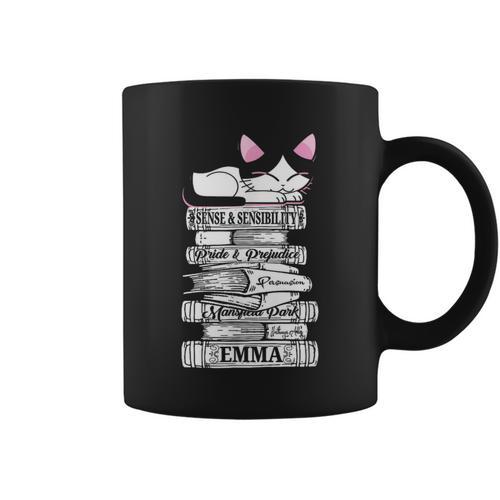 Jane Austen Mr Darcy Romantic Quote Literary Book Club Fan Graphic Print Coffee Mug - Bookorys CA
