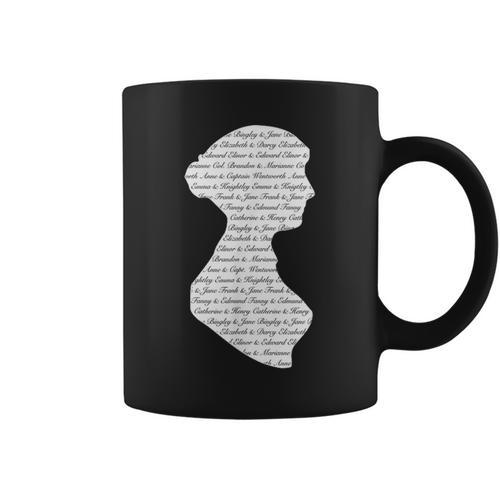 Jane Austen Vintage Quote Literary Book Club Fans T-Shirt Graphic Print Coffee Mug - Bookorys