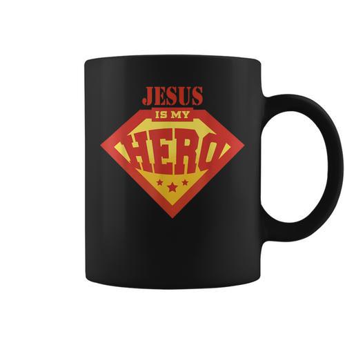 Jesus Is My Superhero Hero Fun Comic Book Graphic Print Coffee Mug - Bookorys UK