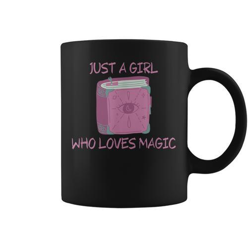 Just a Girl Who Loves Magic Spells Book Graphic Print Coffee Mug - Bookorys