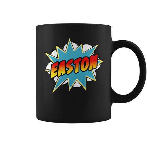 Kids Boys Easton Comic Book Superhero Name Graphic Print Coffee Mug - Bookorys DE