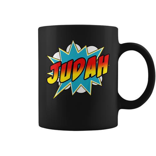 Kids Boys Judah Comic Book Superhero Name Graphic Print Coffee Mug - Bookorys UK