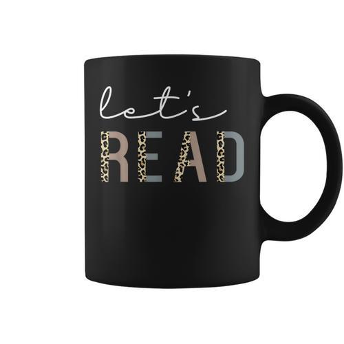 Let's Read Book Nerd Reading Book Lover Librarian Teacher Graphic Print Coffee Mug - Bookorys