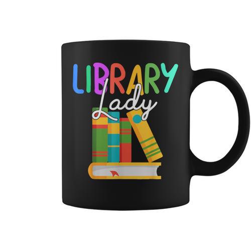 Librarian Library Lady Reading Bookworm Books Lover Graphic Print Coffee Mug - Bookorys DE
