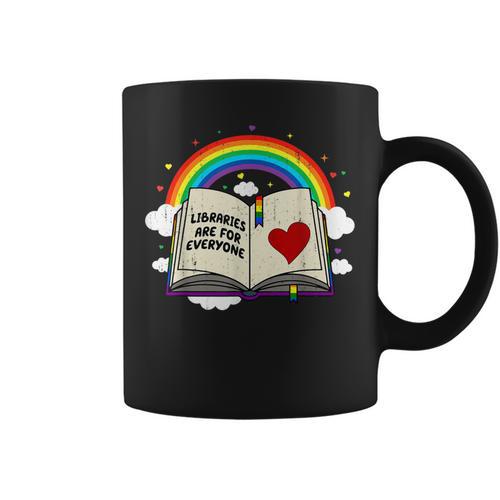 Libraries Are For Everyone Book Ally Gay Pride LGBTQ Month Graphic Print Coffee Mug - Bookorys AU