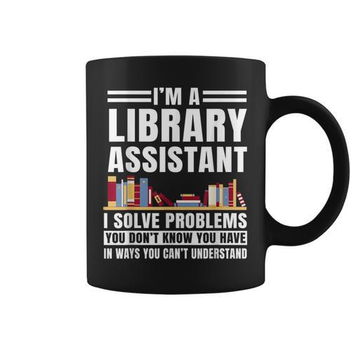 Library Assistant Books Librarian Associate Curator Keeper Graphic Print Coffee Mug - Bookorys AU