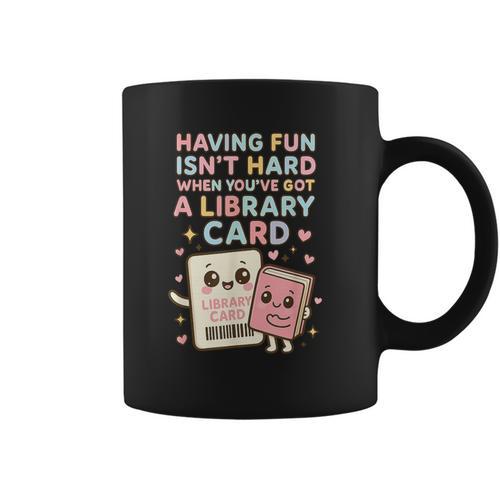 Library Card Shirt Reading Book Lovers For Reader Graphic Print Coffee Mug - Bookorys