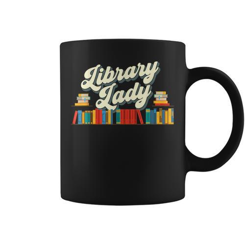 Library Lady School Librarian Cataloger Books Book Lover Graphic Print Coffee Mug - Bookorys