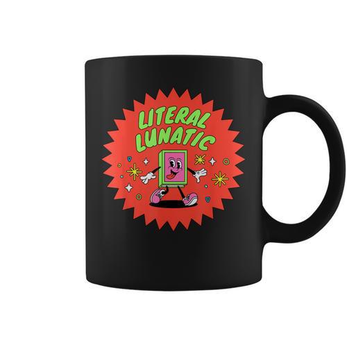 Literal Lunatic Book Lovers Library Readers & Teachers Graphic Print Coffee Mug - Bookorys AU