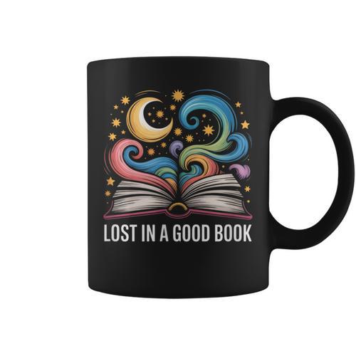Lost In A Good Book Moon And Stars Fantasy BookTok Graphic Print Coffee Mug - Bookorys UK