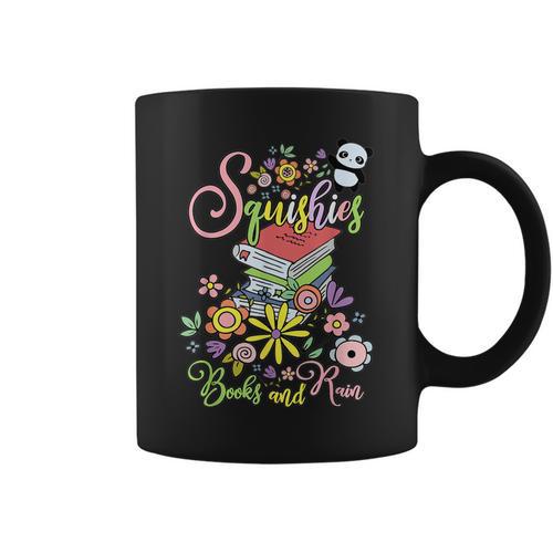 Love Panda Squishy Animal Doodles Squishies Books And Rain Graphic Print Coffee Mug - Bookorys DE